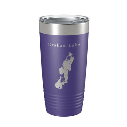 Graham Lake Map Tumbler Travel Mug Insulated Laser Engraved Coffee Cup Maine 20 oz-15