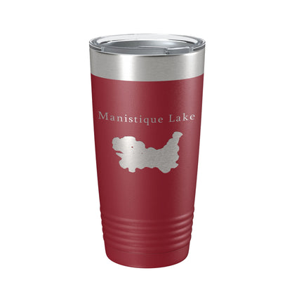 Manistique Lake Map Tumbler Travel Mug Insulated Laser Engraved Coffee Cup Michigan 20 oz-18