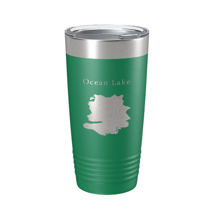 Ocean Lake Map Tumbler Travel Mug Insulated Laser Engraved Coffee Cup Wyoming 20 oz-9
