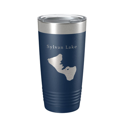 Sylvan Lake Map Tumbler Travel Mug Insulated Laser Engraved Coffee Cup Custer State Park South Dakota 20 oz-2