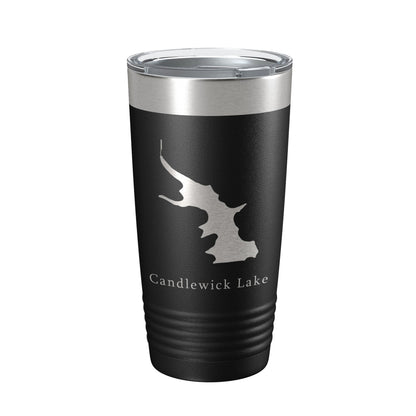 Candlewick Lake Map Tumbler Travel Mug Insulated Laser Engraved Coffee Cup Illinois 20 oz-5