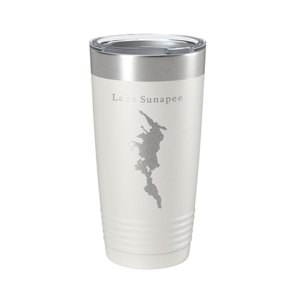 Lake Sunapee Map Tumbler Travel Mug Insulated Laser Engraved Coffee Cup New Hampshire 20 oz-1