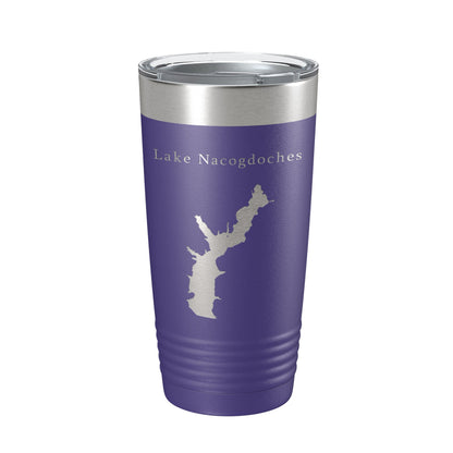 Lake Nacogdoches Map Tumbler Travel Mug Insulated Laser Engraved Coffee Cup Texas 20 oz-15
