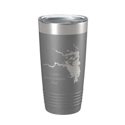 Little Assawoman Bay Tumbler Lake Map Travel Mug Insulated Laser Engraved Coffee Cup Delaware 20 oz-16