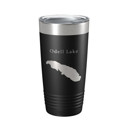 Odell Lake Map Tumbler Travel Mug Insulated Laser Engraved Coffee Cup Oregon 20 oz-0