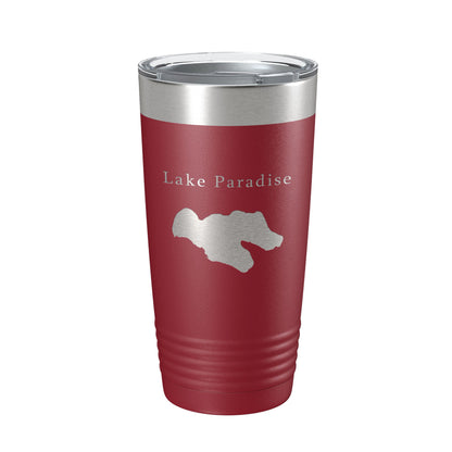Lake Paradise Map Tumbler Travel Mug Insulated Laser Engraved Coffee Cup Michigan 20 oz-18