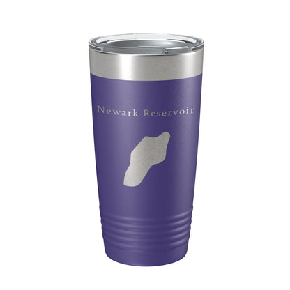 Newark Reservoir Tumbler Lake Map Travel Mug Insulated Laser Engraved Coffee Cup Delaware 20 oz-15