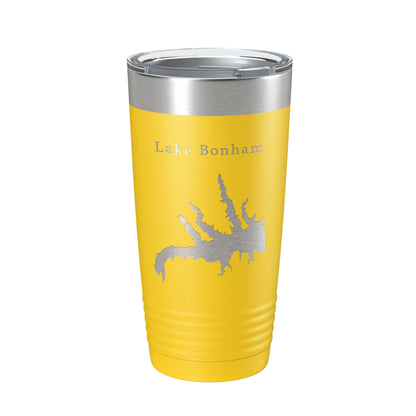 Lake Bonham Map Tumbler Travel Mug Insulated Laser Engraved Coffee Cup Texas 20 oz-4
