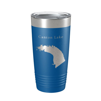 Canton Lake Map Tumbler Travel Mug Insulated Laser Engraved Coffee Cup Oklahoma 20 oz-6