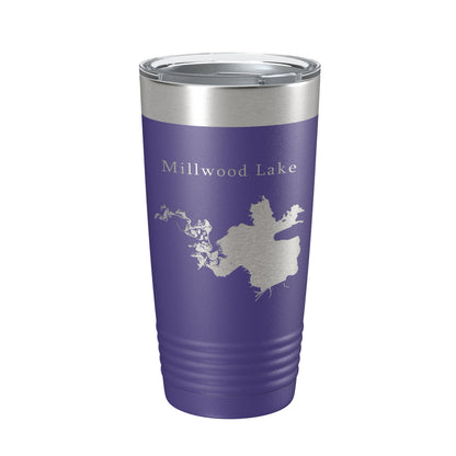 Millwood Lake Map Tumbler Travel Mug Insulated Laser Engraved Coffee Cup Arkansas 20 oz-15