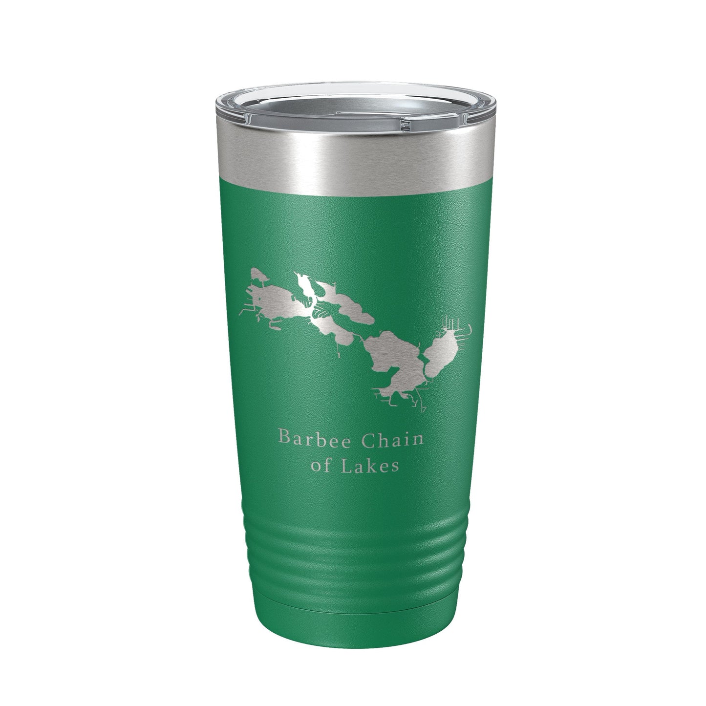 Barbee Chain of Lakes Map Tumbler Travel Mug Insulated Laser Engraved Coffee Cup Indiana 20 oz-9