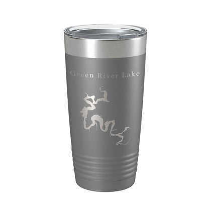 Green River Lake Map Tumbler Travel Mug Insulated Laser Engraved Coffee Cup Kentucky 20 oz-16