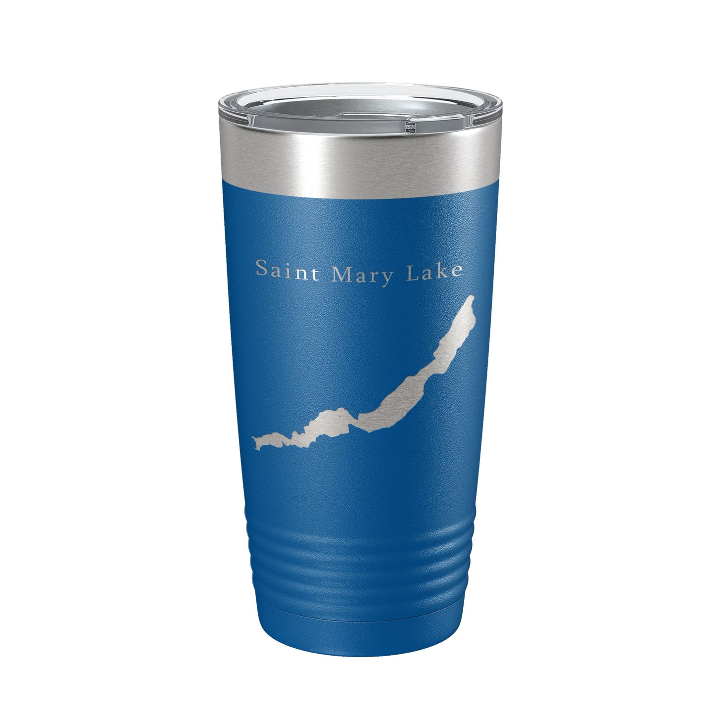 Saint Mary Lake Map Tumbler Travel Mug Insulated Laser Engraved Coffee Cup Glacier National Park Montana 20 oz-6