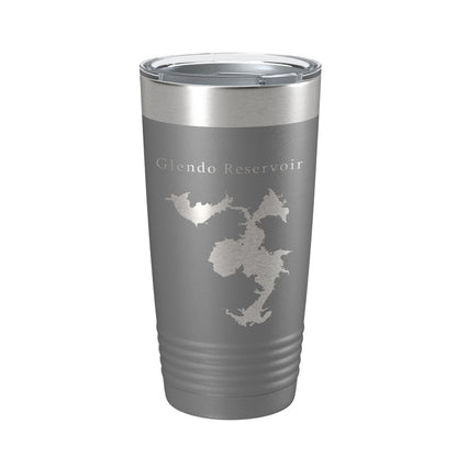 Glendo Reservoir Tumbler Lake Map Travel Mug Insulated Laser Engraved Coffee Cup Wyoming 20 oz-16