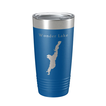 Wonder Lake Map Tumbler Travel Mug Insulated Laser Engraved Coffee Cup Illinois 20 oz-6