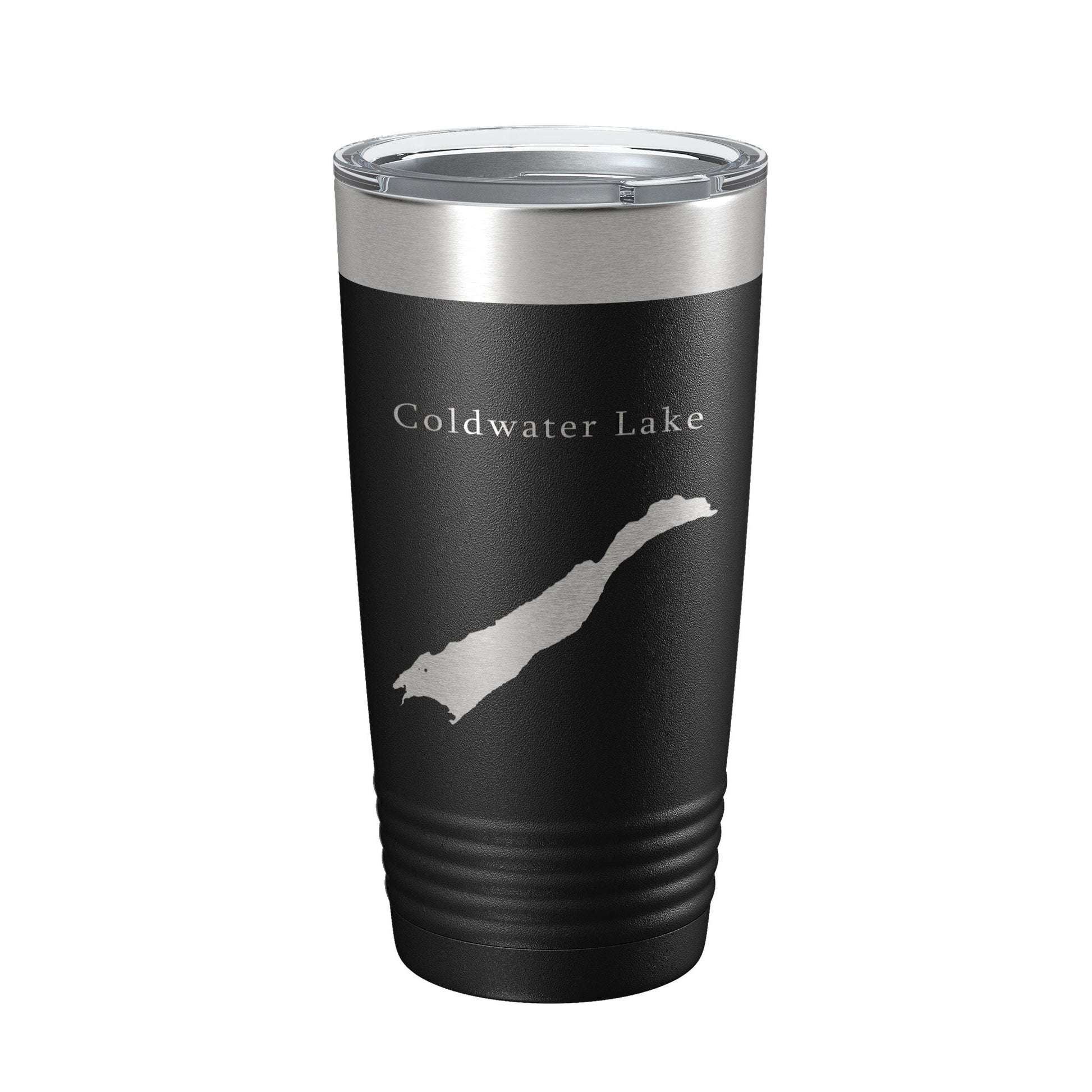 Coldwater Lake Map Tumbler Travel Mug Insulated Laser Engraved Coffee Cup Washington 20 oz-5