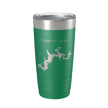 Monroe Lake Map Tumbler Travel Mug Insulated Laser Engraved Coffee Cup Indiana 20 oz-9