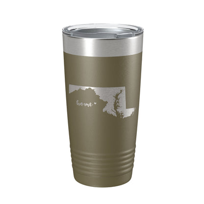 Maryland Tumbler Home State Travel Mug Insulated Laser Engraved Map Coffee Cup 20 oz-21