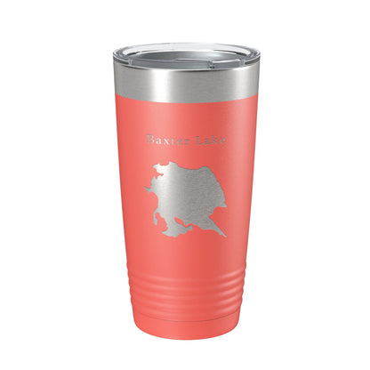 Baxter Lake Map Tumbler Travel Mug Insulated Laser Engraved Coffee Cup Rochester New Hampshire 20 oz-20