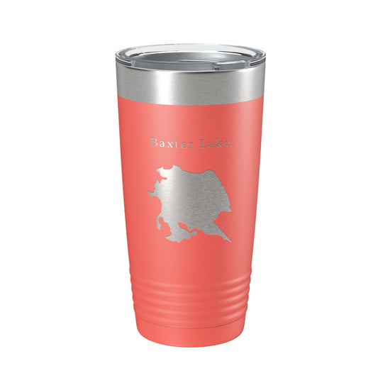 Baxter Lake Map Tumbler Travel Mug Insulated Laser Engraved Coffee Cup Rochester New Hampshire 20 oz-20