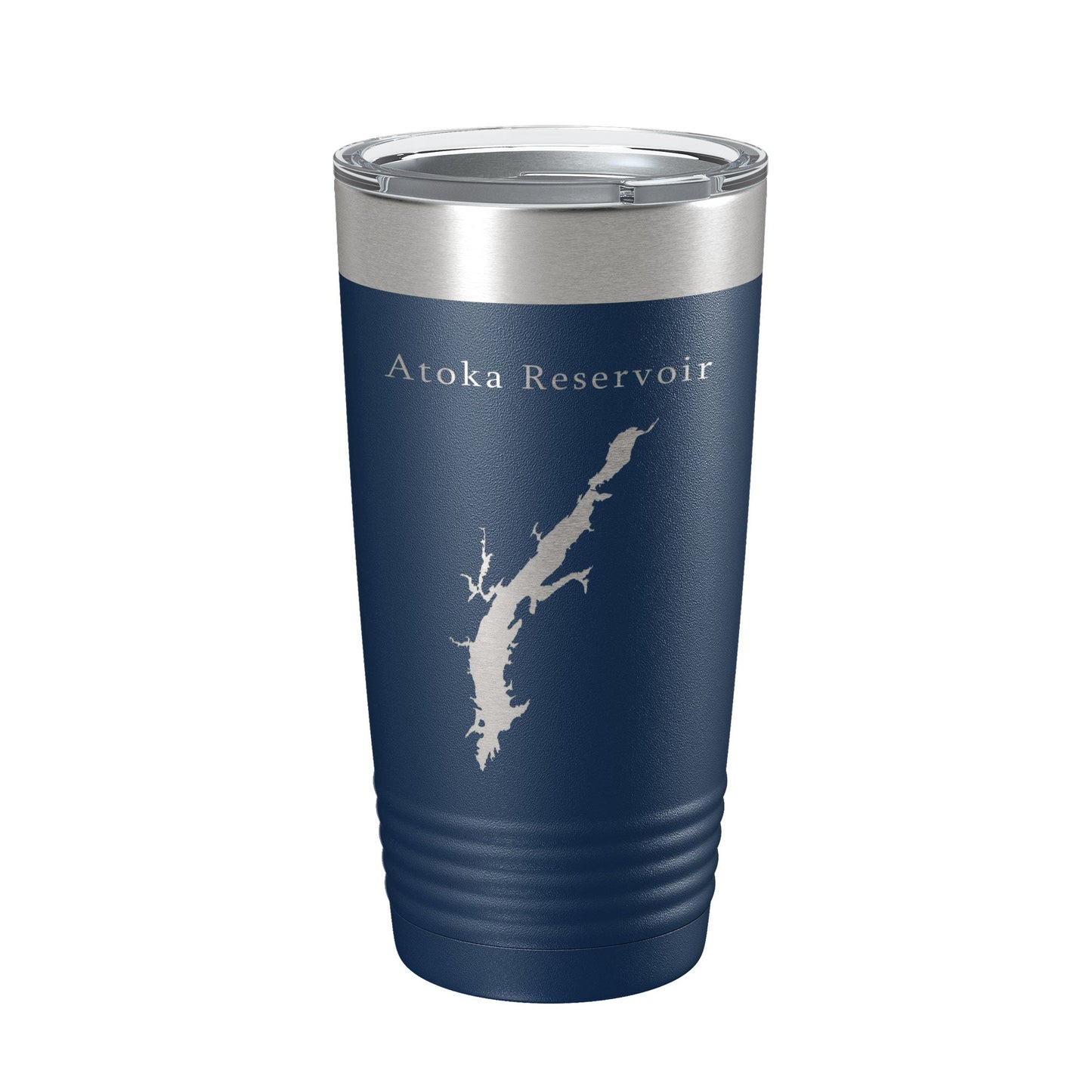 Atoka Reservoir Tumbler Lake Map Travel Mug Insulated Laser Engraved Coffee Cup Oklahoma 20 oz-8