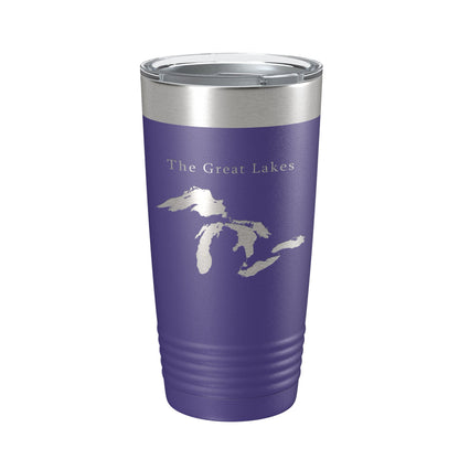 The Great Lakes Map Tumbler Travel Mug Insulated Laser Engraved Coffee Cup Superior Michigan Huron Erie Ontario 20 oz-15