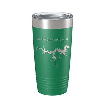 Lake Nacimiento Map Tumbler Travel Mug Insulated Laser Engraved Coffee Cup California 20 oz-9