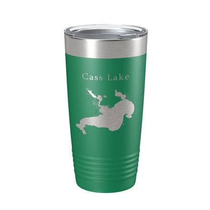 Cass Lake Map Tumbler Travel Mug Insulated Laser Engraved Coffee Cup Michigan 20 oz-9