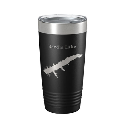 Sardis Lake Map Tumbler Travel Mug Insulated Laser Engraved Coffee Cup Mississippi 20 oz-5