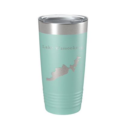 Lake Wassookeag Map Tumbler Travel Mug Insulated Laser Engraved Coffee Cup Maine 20 oz-12
