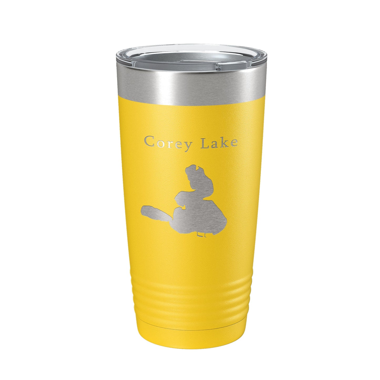 Corey Lake Map Tumbler Travel Mug Insulated Laser Engraved Coffee Cup Michigan 20 oz-19