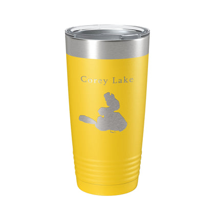 Corey Lake Map Tumbler Travel Mug Insulated Laser Engraved Coffee Cup Michigan 20 oz-19