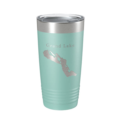 Grand Lake Map Tumbler Travel Mug Insulated Laser Engraved Coffee Cup Michigan 20 oz-12