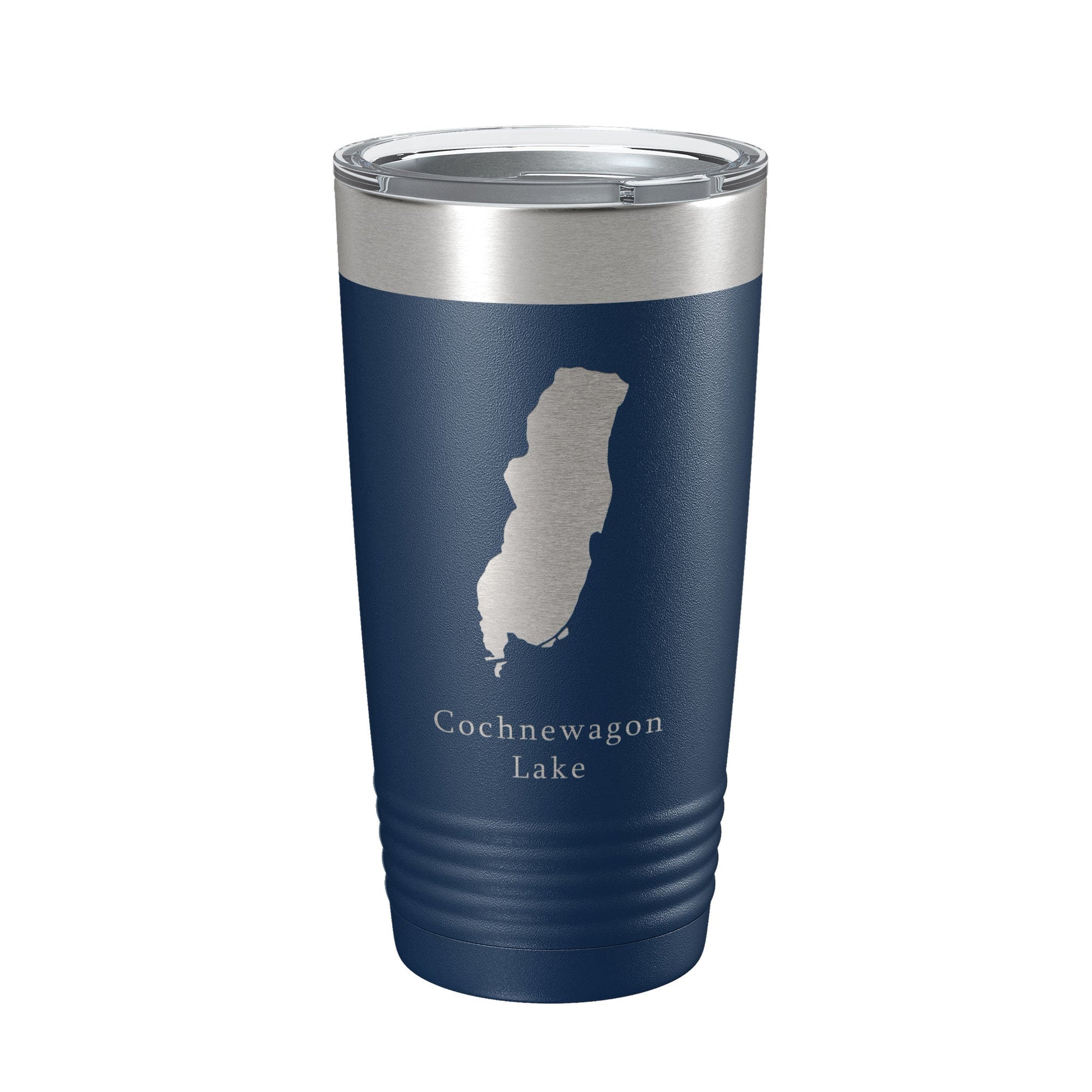 Cochnewagon Lake Pond Map Tumbler Travel Mug Insulated Laser Engraved Coffee Cup Maine 20 oz-2