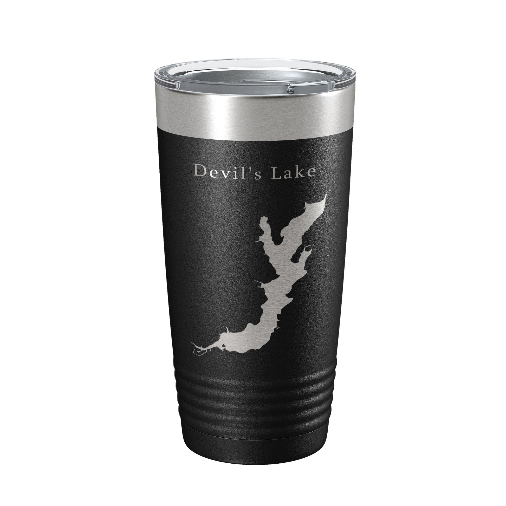 Devil's Lake Map Tumbler Travel Mug Insulated Laser Engraved Coffee Cup Oregon 20 oz-5
