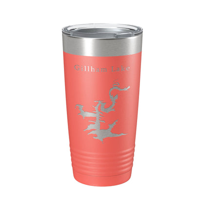 Gillham Lake Map Tumbler Travel Mug Insulated Laser Engraved Coffee Cup Arkansas 20 oz-20