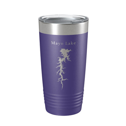 Mayo Lake Map Tumbler Travel Mug Insulated Laser Engraved Coffee Cup North Carolina 20 oz-15