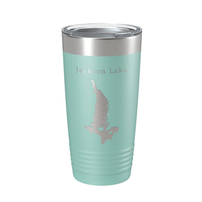Jackson Lake Map Tumbler Travel Mug Insulated Laser Engraved Coffee Cup Grand Teton Wyoming 20 oz-12