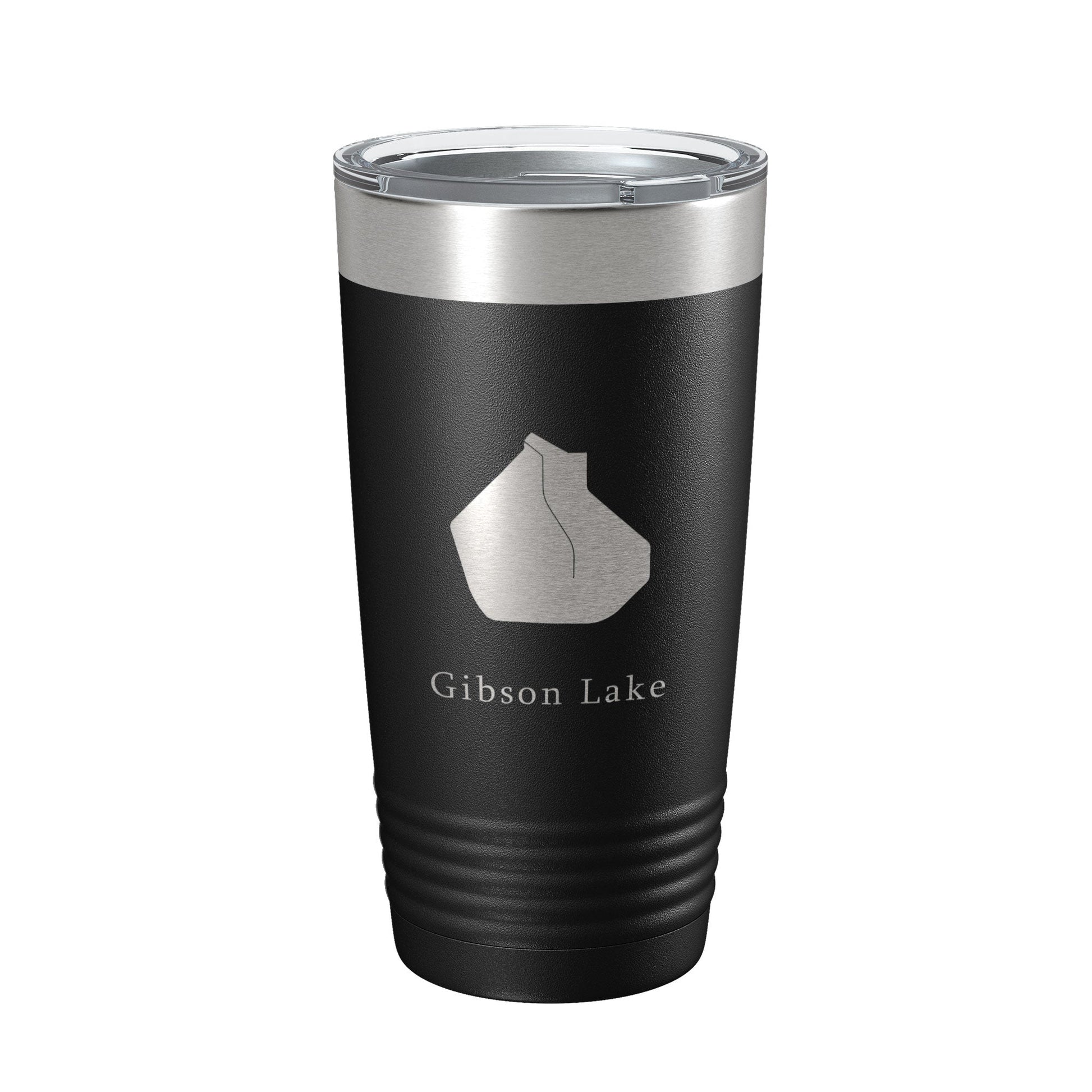 Gibson Lake Map Tumbler Travel Mug Insulated Laser Engraved Coffee Cup Indiana 20 oz-0