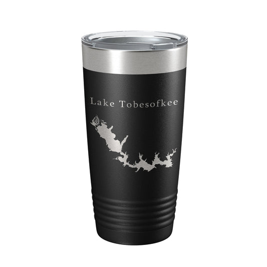Lake Tobesofkee Map Tumbler Travel Mug Insulated Laser Engraved Coffee Cup Macon Georgia 20 oz-0