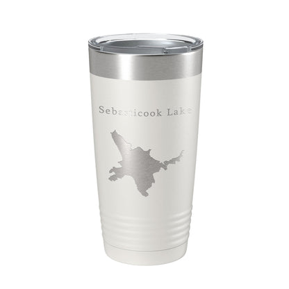 Sebasticook Lake Map Tumbler Travel Mug Insulated Laser Engraved Coffee Cup Maine 20 oz-7