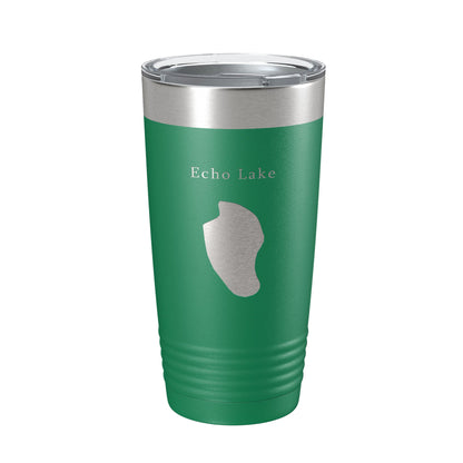 Echo Lake Map Tumbler Travel Mug Insulated Laser Engraved Coffee Cup White Mountains New Hampshire 20 oz-9