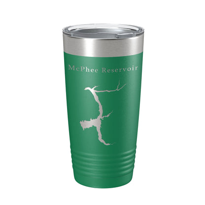 McPhee Reservoir Tumbler Lake Map Travel Mug Insulated Laser Engraved Coffee Cup Colorado 20 oz-9