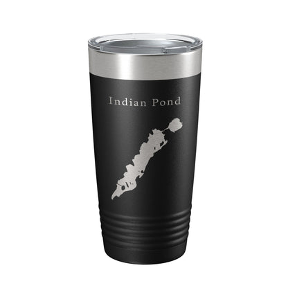 Indian Pond Tumbler Lake Map Travel Mug Insulated Laser Engraved Coffee Cup Maine 20 oz-5