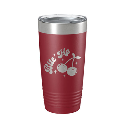 Bite Me Tumbler Funny Travel Mug Cherry Sweet And Tart Insulated Laser Engraved Coffee Cup 20 oz-18