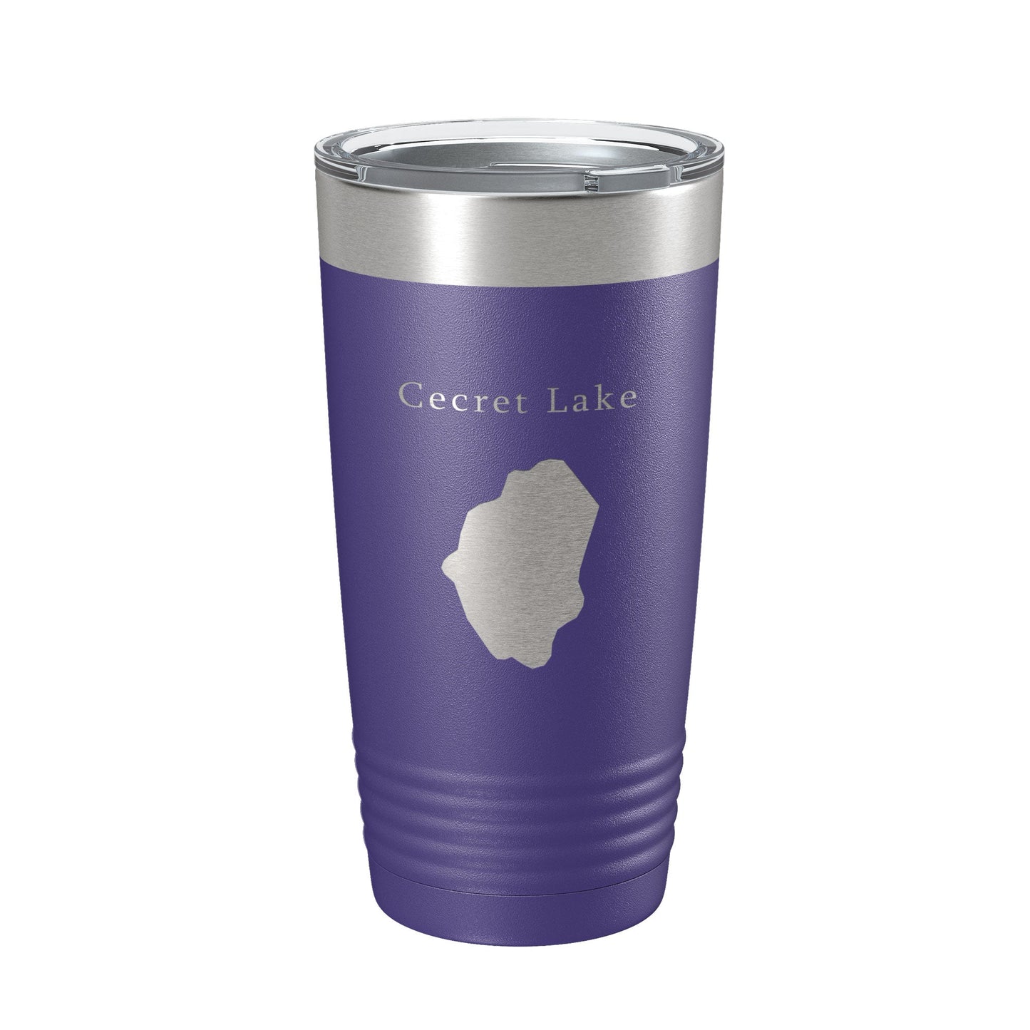 Cecret Lake Secret Map Tumbler Travel Mug Insulated Laser Engraved Coffee Cup Utah 20 oz-15
