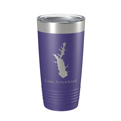 Lake Arrowhead Map Tumbler Travel Mug Insulated Laser Engraved Coffee Cup Georgia 20 oz-15