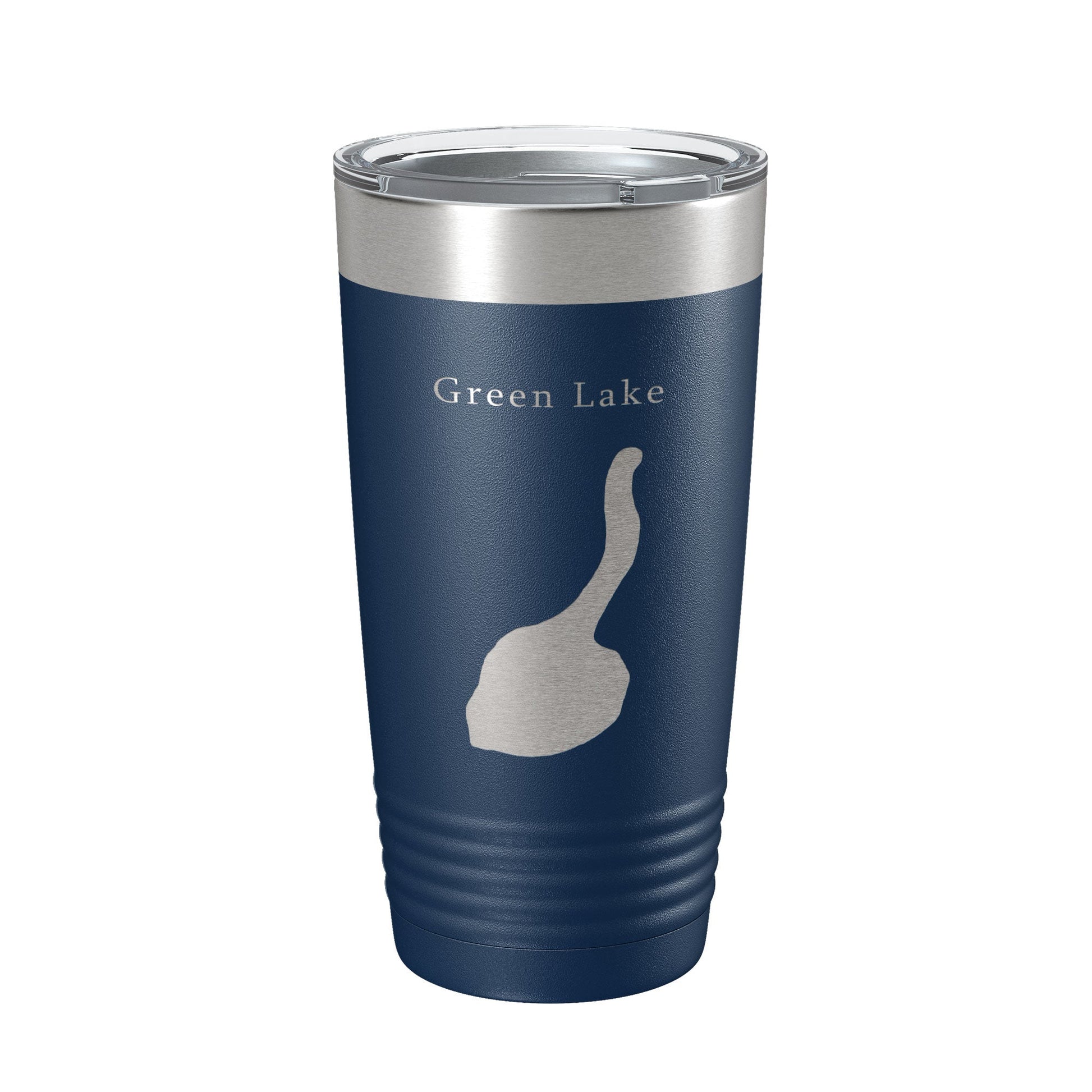 Green Lake Map Tumbler Travel Mug Insulated Laser Engraved Coffee Cup New York 20 oz-2