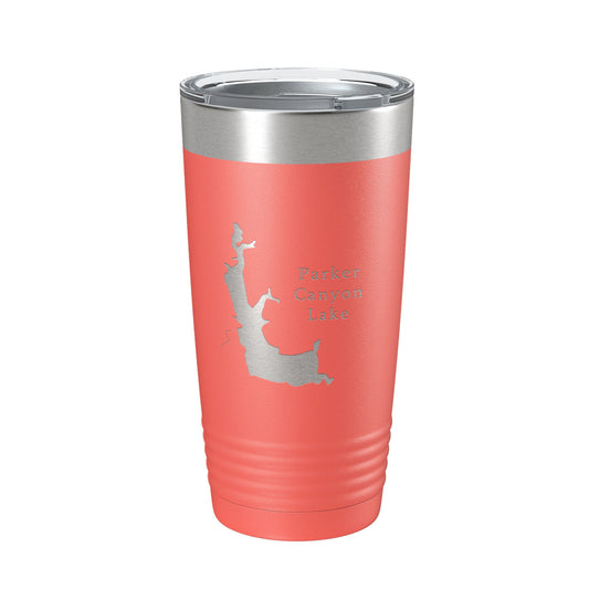 Parker Canyon Lake Map Tumbler Travel Mug Insulated Laser Engraved Coffee Cup Arizona 20 oz-20