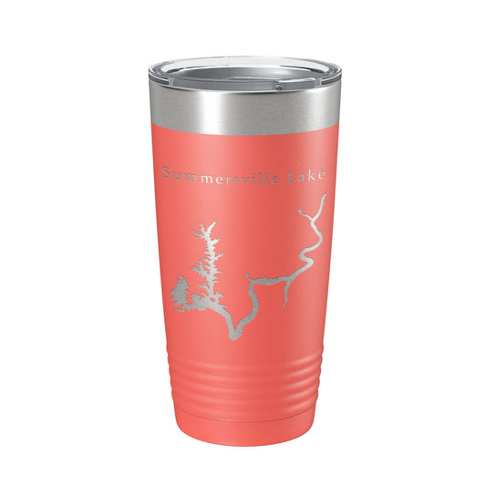 Summersville Lake Map Tumbler Travel Mug Insulated Laser Engraved Coffee Cup West Virginia 20 oz-20